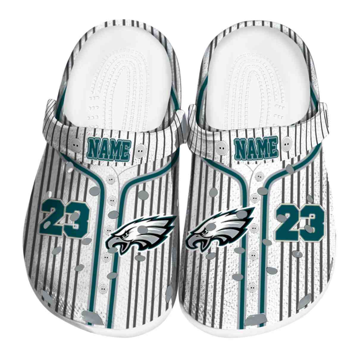 Philadelphia Eagles NFL Sport Crocs Crocband Clogs Shoes Comfortable For Men Women and Kids