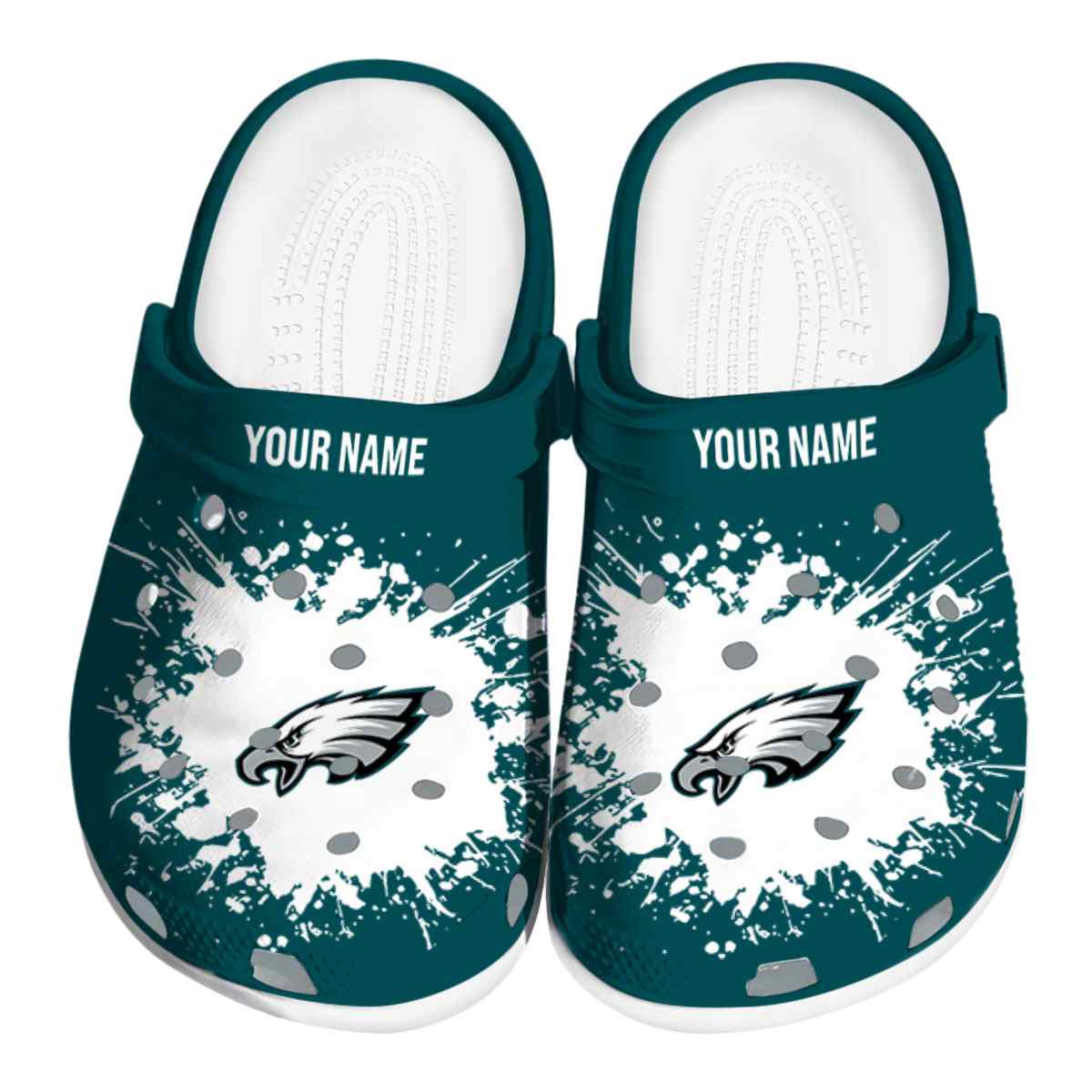 Philadelphia Eagles NFL Sport Crocs Crocband Clogs Shoes Comfortable For Men Women and Kids