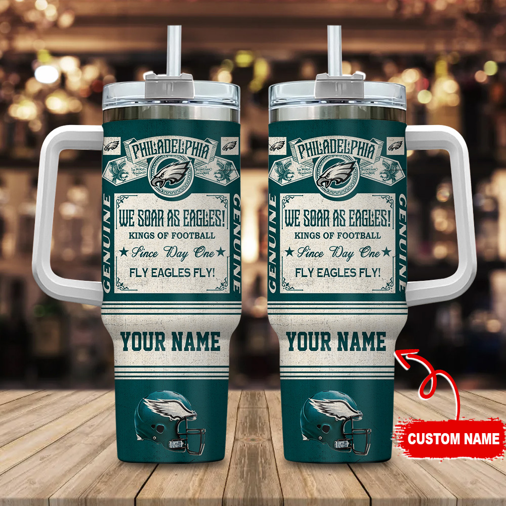 Philadelphia Eagles NFL Vintage Kings Of Football Custom Stanley Cup 40 oz 30 oz Tumbler With HandleTVC2301107