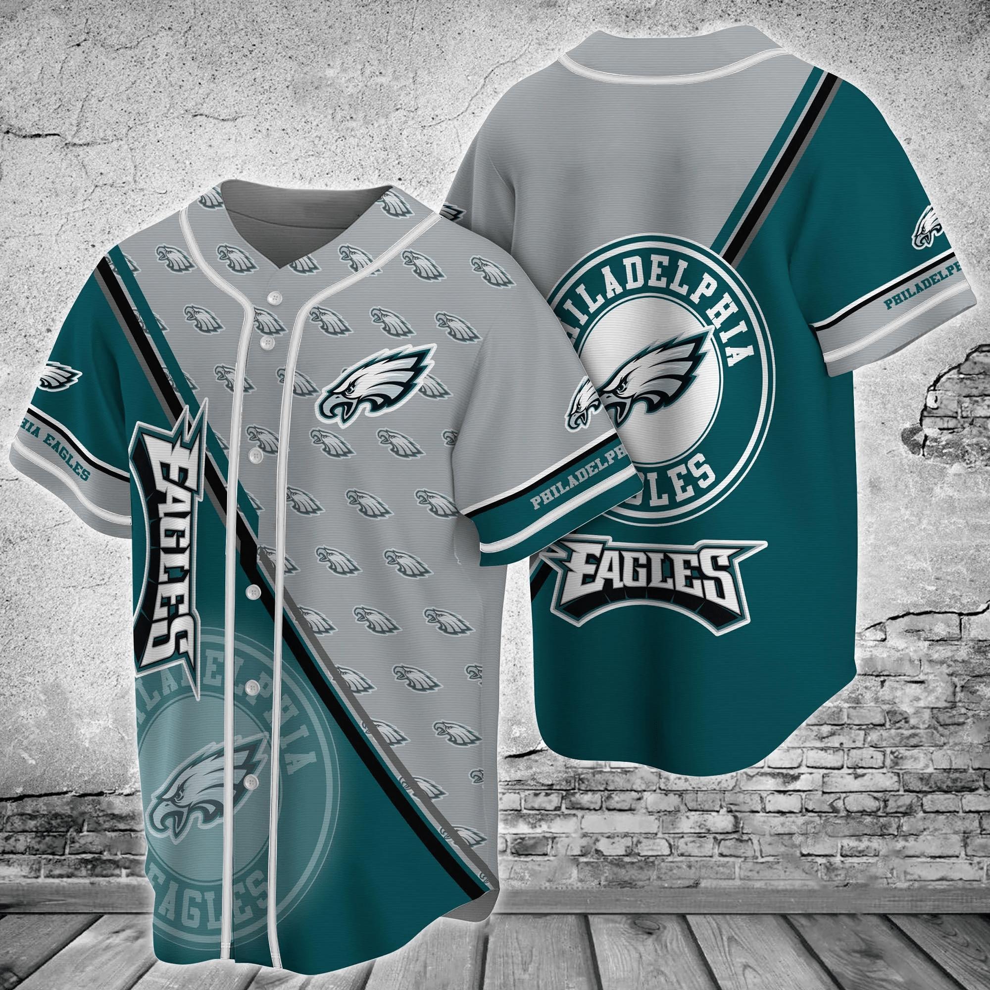 Philadelphia Eagles NLF Baseball Jersey Shirt
