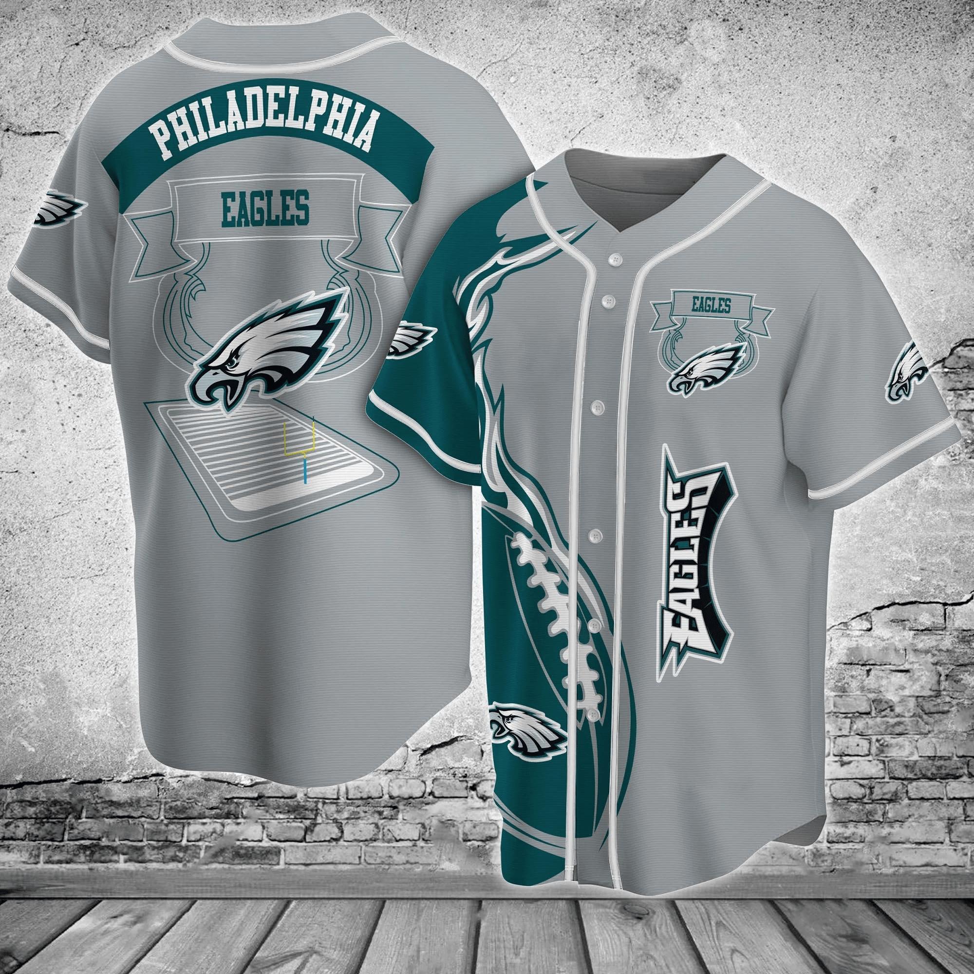 Philadelphia Eagles NLF Baseball Jersey Shirt Modern
