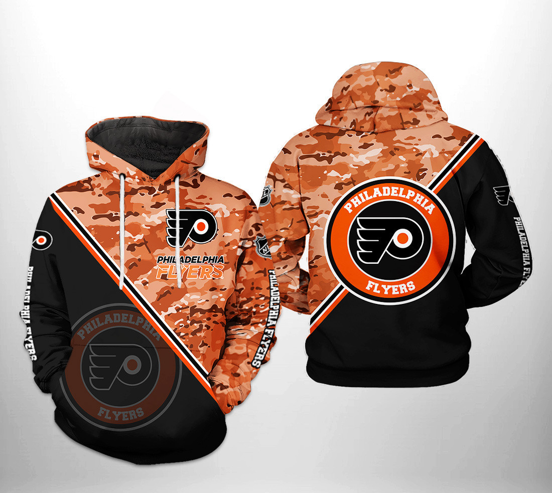 Philadelphia Flyers NHL Camo Team 3D All Over Print Hoodie, Zip Hoodie