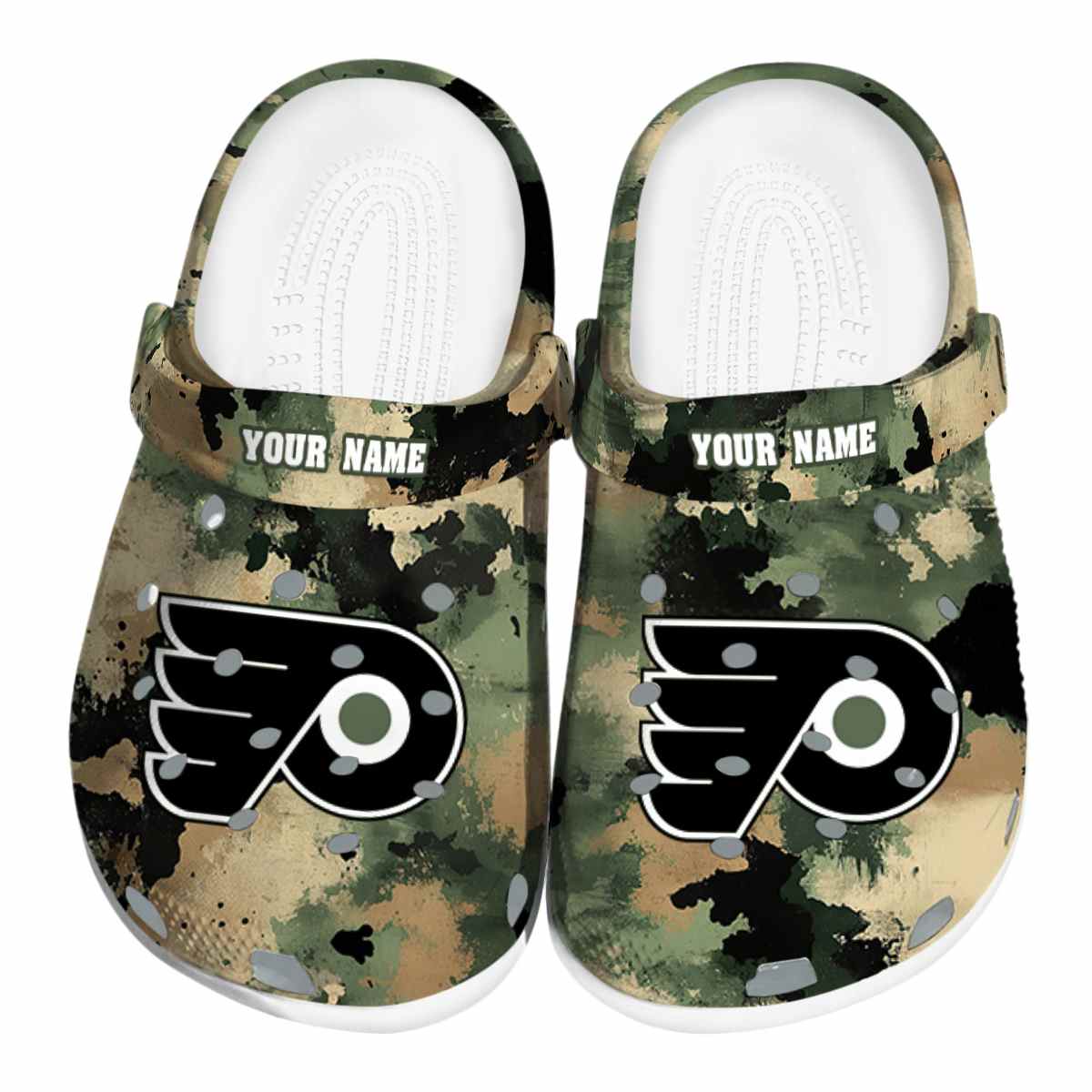 Philadelphia Flyers NHL Sport Crocs Crocband Clogs Shoes Comfortable For Men Women and Kids