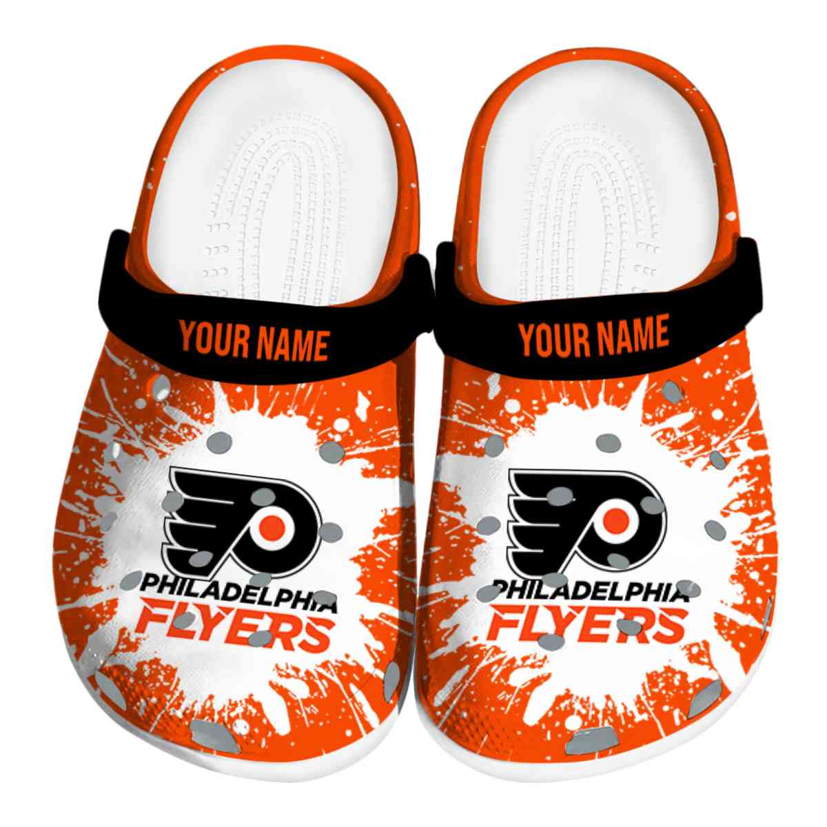 Philadelphia Flyers NHL Sport Crocs Crocband Clogs Shoes Comfortable For Men Women and Kids