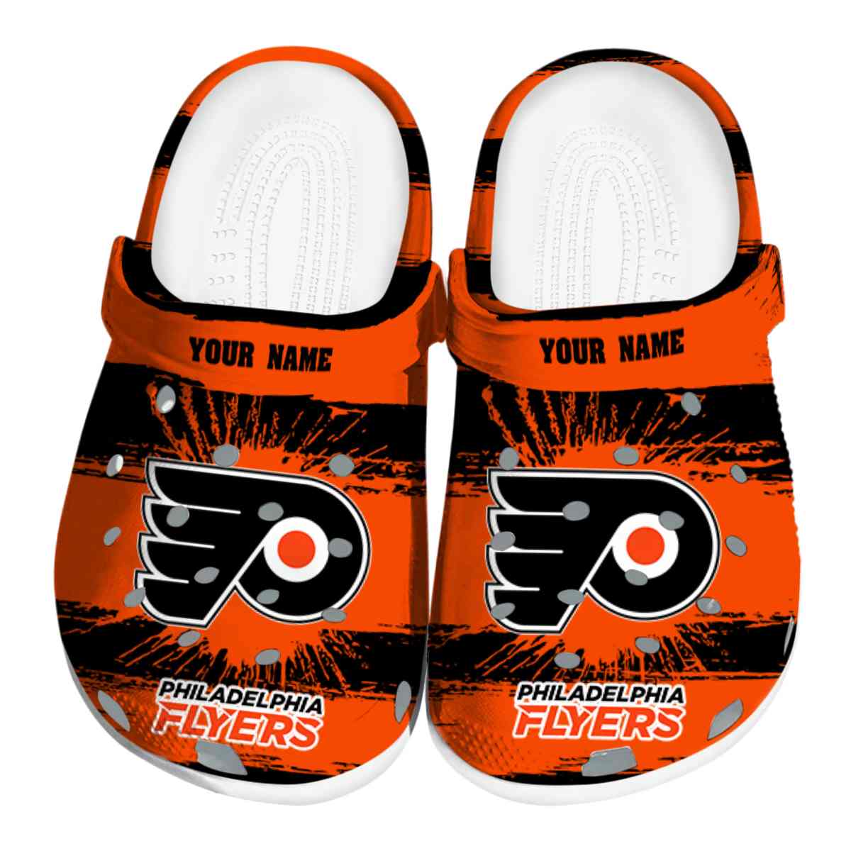 Philadelphia Flyers NHL Sport Crocs Crocband Clogs Shoes Comfortable For Men Women and Kids