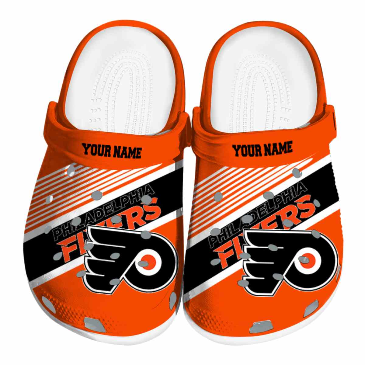 Philadelphia Flyers NHL Sport Crocs Crocband Clogs Shoes Comfortable For Men Women and Kids