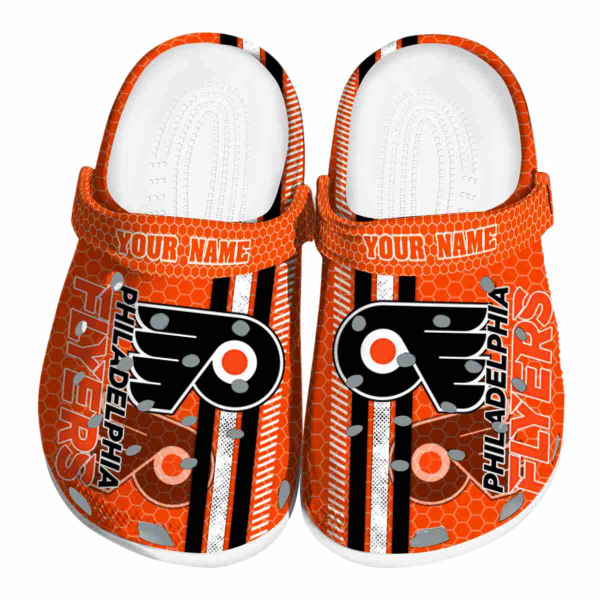 Philadelphia Flyers NHL Sport Crocs Crocband Clogs Shoes Comfortable For Men Women and Kids