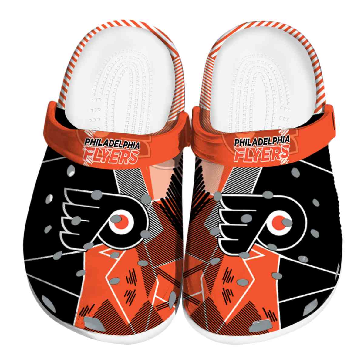 Philadelphia Flyers NHL Sport Crocs Crocband Clogs Shoes Comfortable For Men Women and Kids