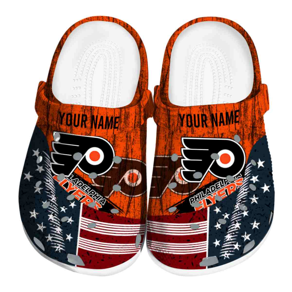 Philadelphia Flyers NHL Sport Crocs Crocband Clogs Shoes Comfortable For Men Women and Kids