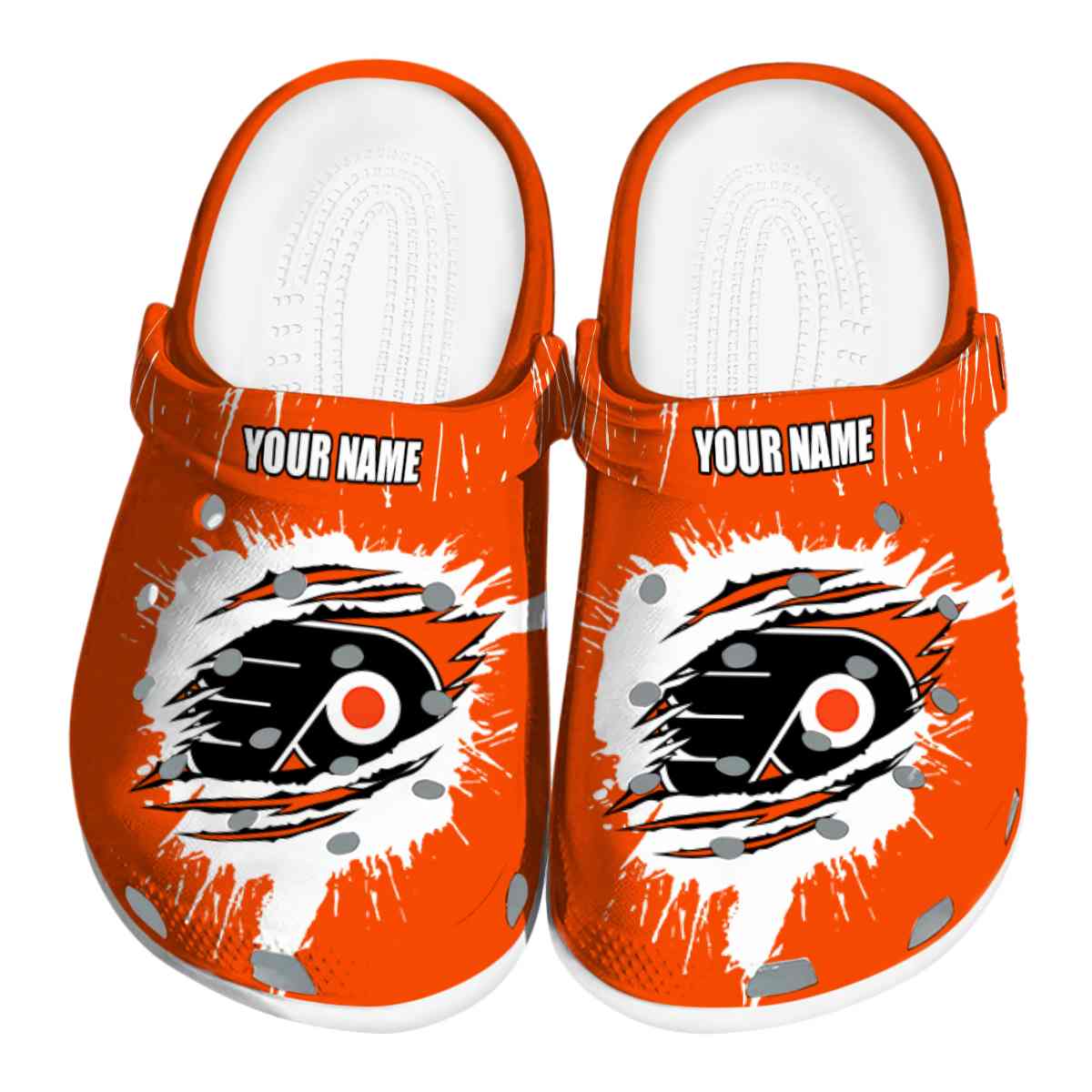 Philadelphia Flyers NHL Sport Crocs Crocband Clogs Shoes Comfortable For Men Women and Kids