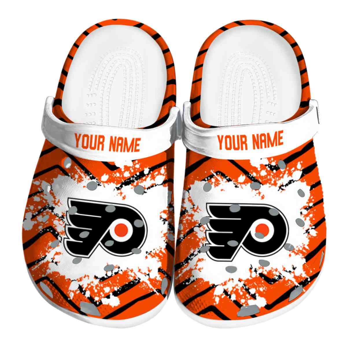 Philadelphia Flyers NHL Sport Crocs Crocband Clogs Shoes Comfortable For Men Women and Kids