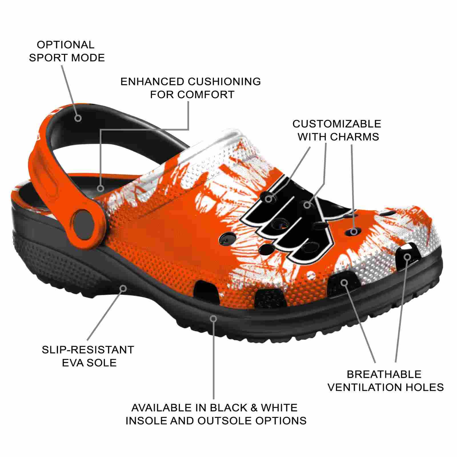 Philadelphia Flyers Splatter Graphics ClogTVC1801901 - Image 5