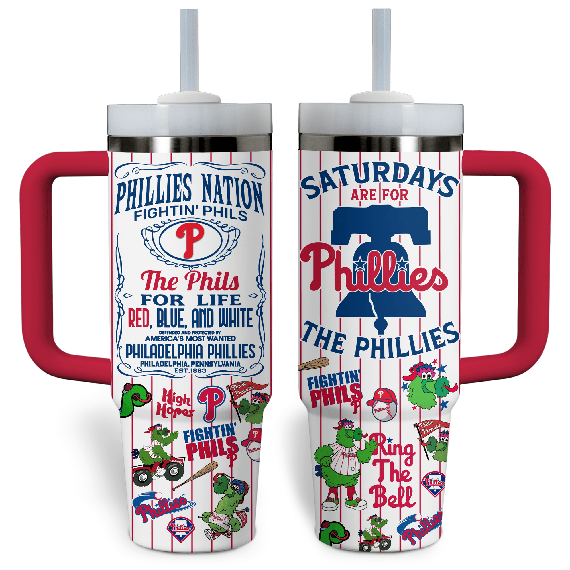 Philadelphia Phillies MLB Custom Stanley Cup 40 oz 30 oz Tumbler With HandleTVC2301526