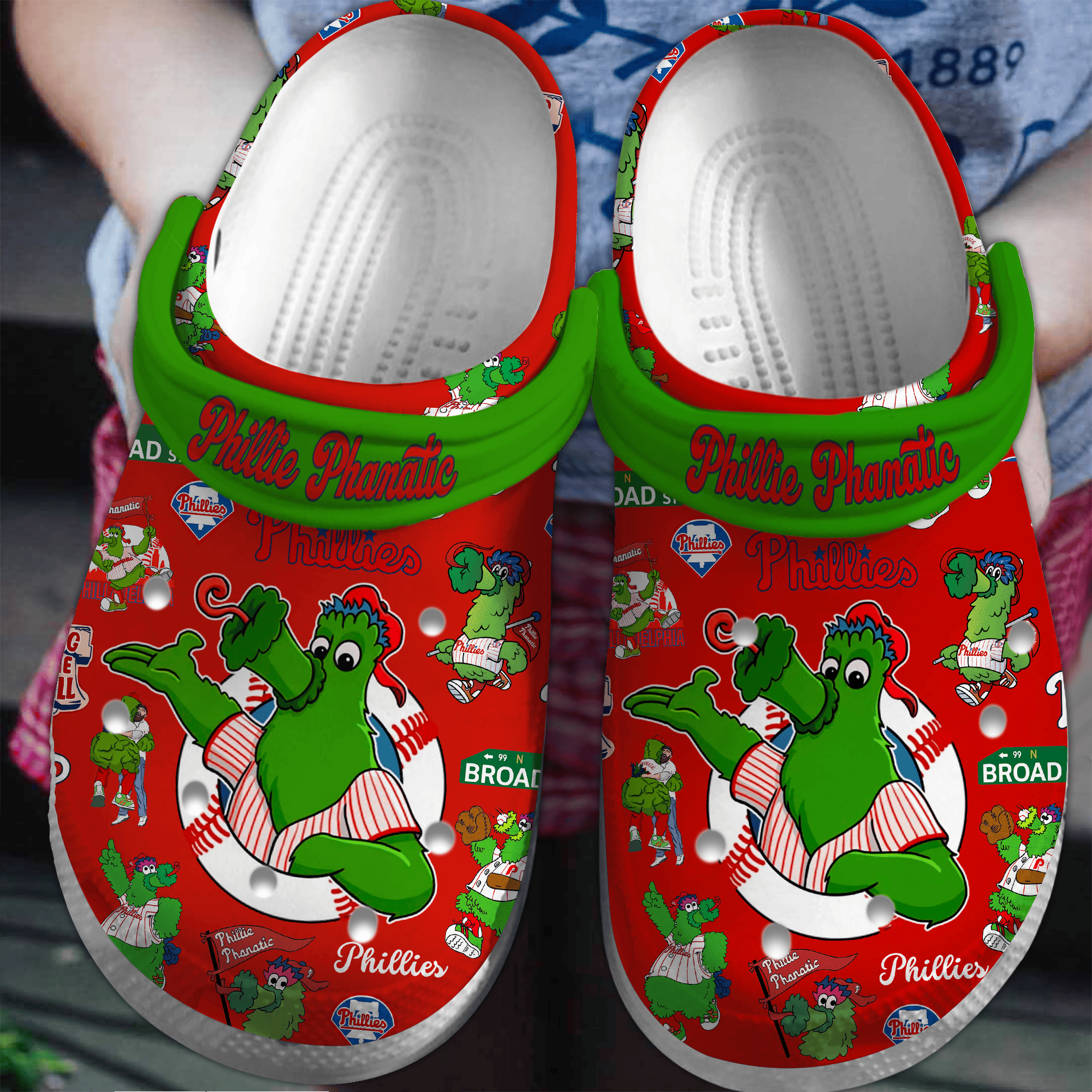 Philadelphia Phillies MLB Sport Crocs Crocband Clogs Shoes Comfortable For Men Women and Kids