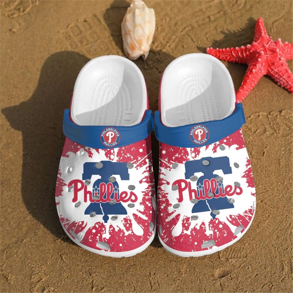 Philadelphia Phillies MLB Sport Crocs Crocband Clogs Shoes Comfortable For Men Women and Kids