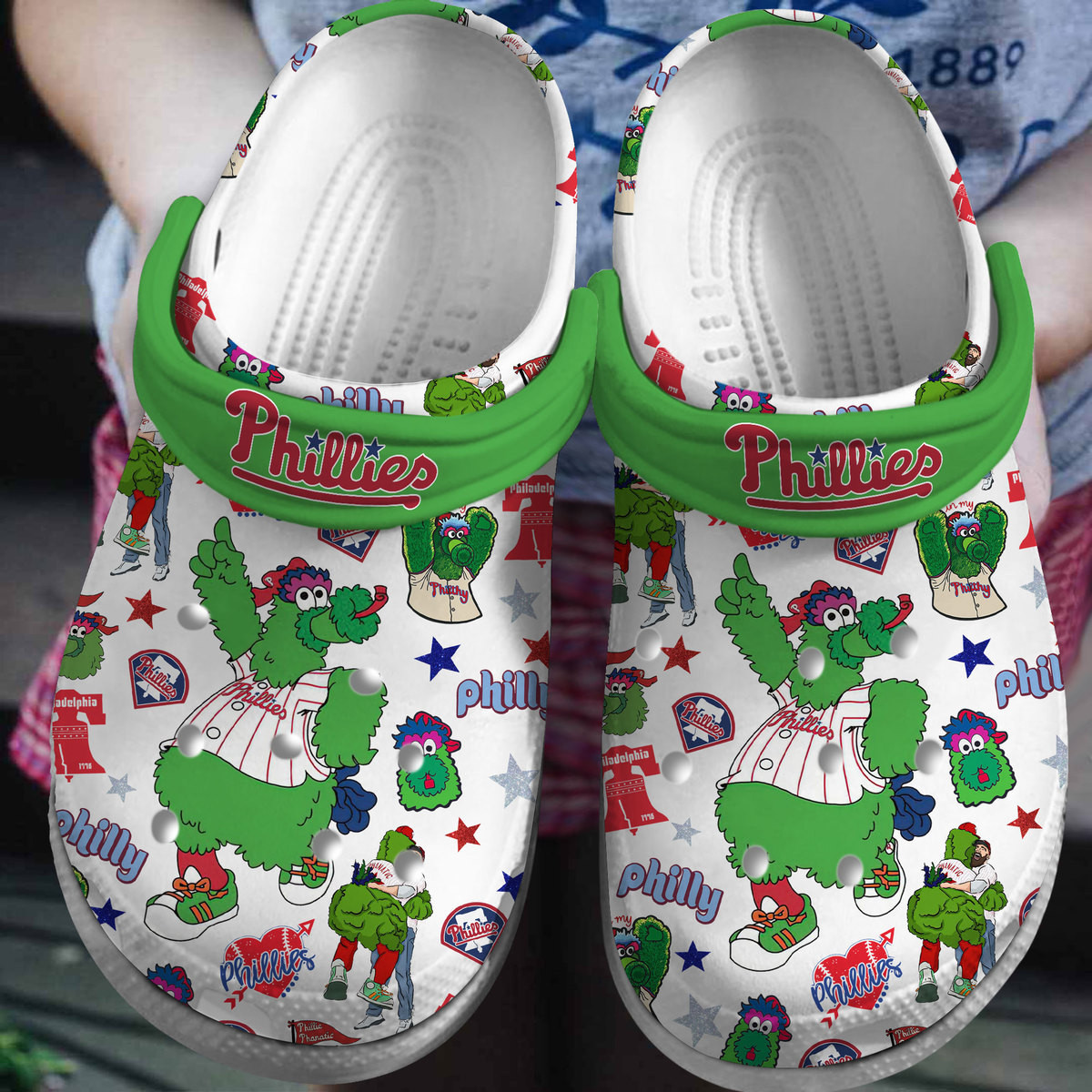 Philadelphia Phillies MLB Sport Crocs Crocband Clogs Shoes Comfortable For Men Women and Kids