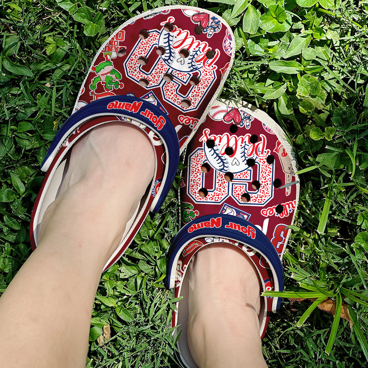 Philadelphia Phillies MLB Sport Crocs Crocband Clogs Shoes Comfortable For Men Women and Kids
