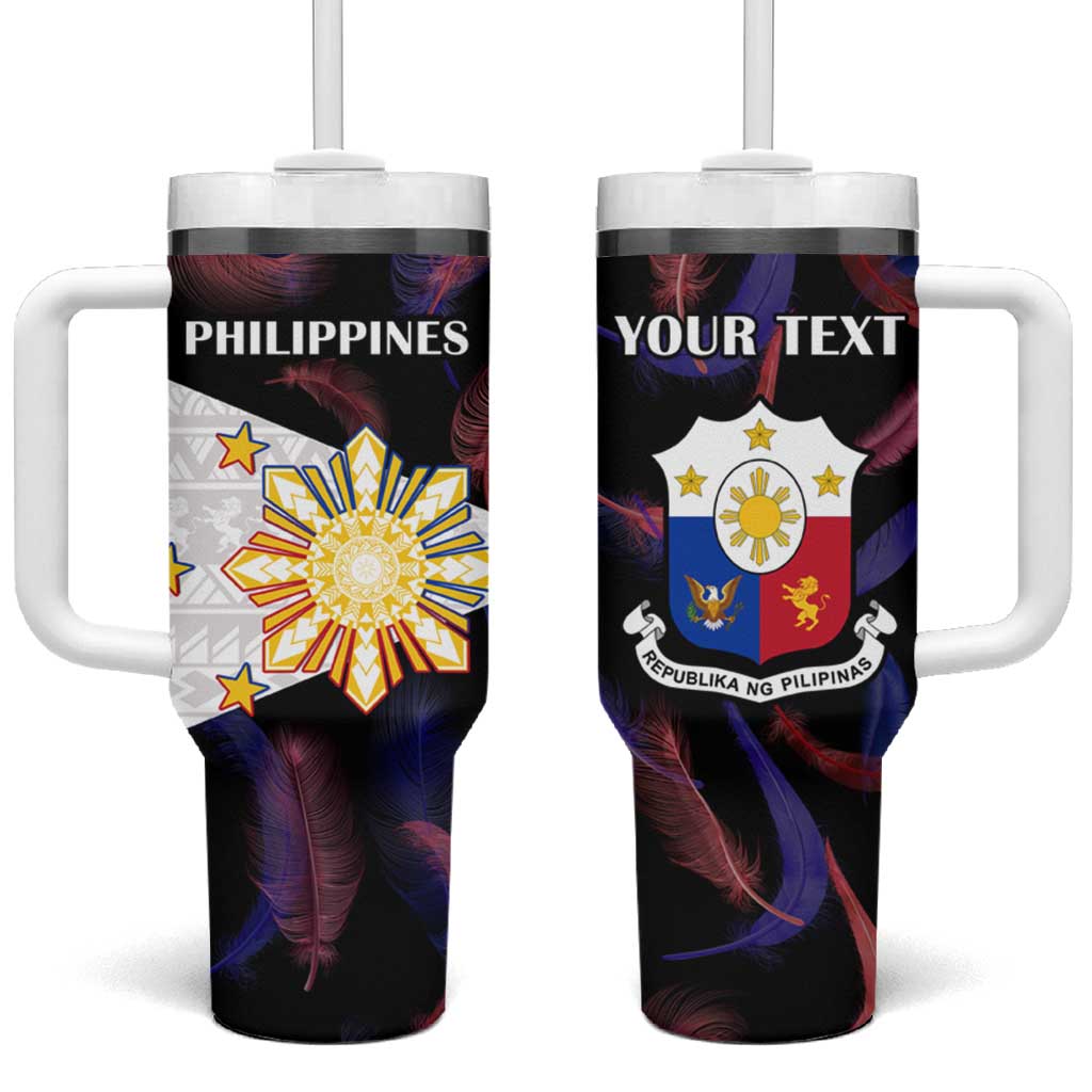 Philippines Football World Cup Go Filipinas Feather Black Custom Stanley Cup 40 oz 30 oz Tumbler With HandleTVC2301349
