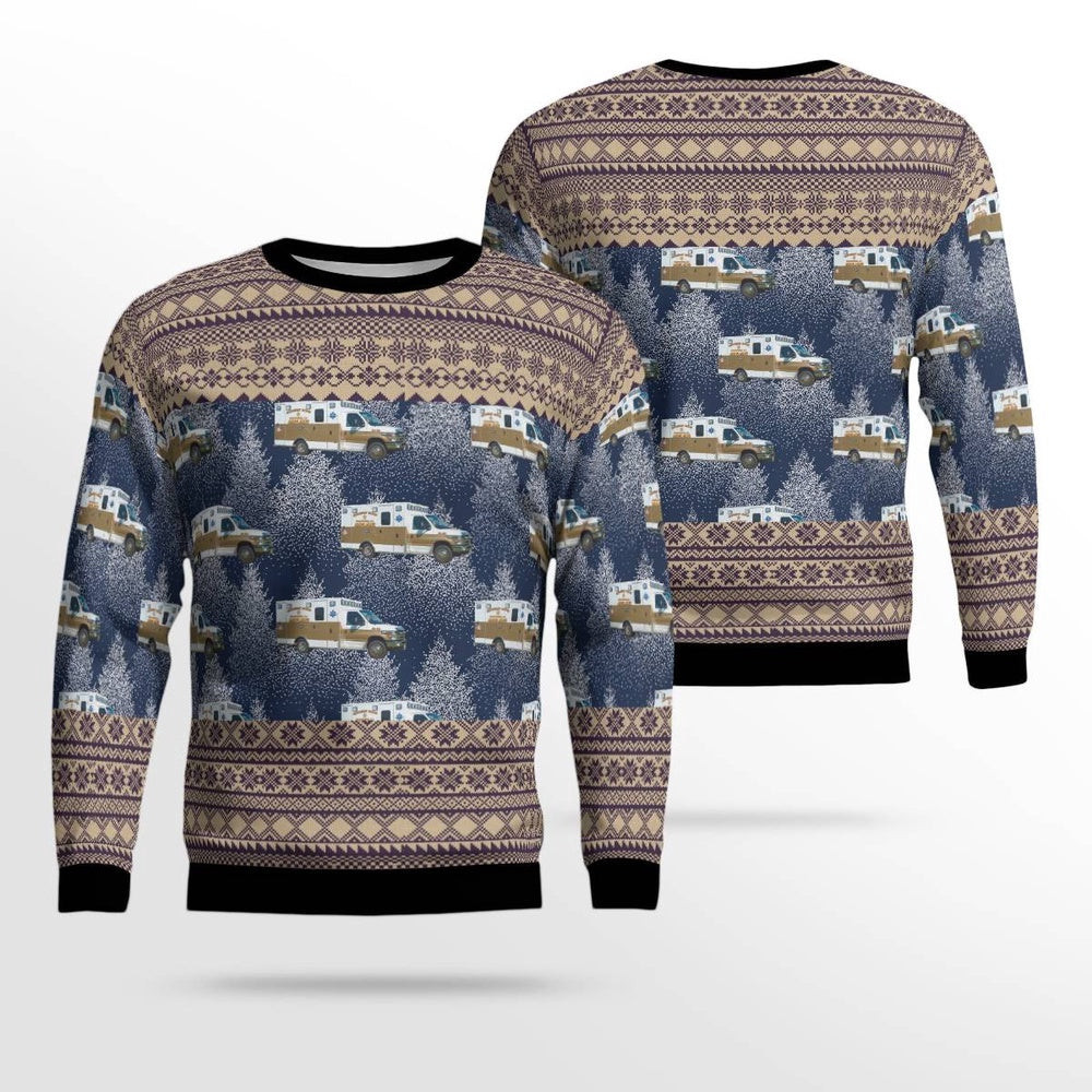 Phillipsburg New Jersey Phillipsburg Emergency Squad Christmas AOP Ugly Sweater Christmas Unisex Sweaters Gift For Christmas