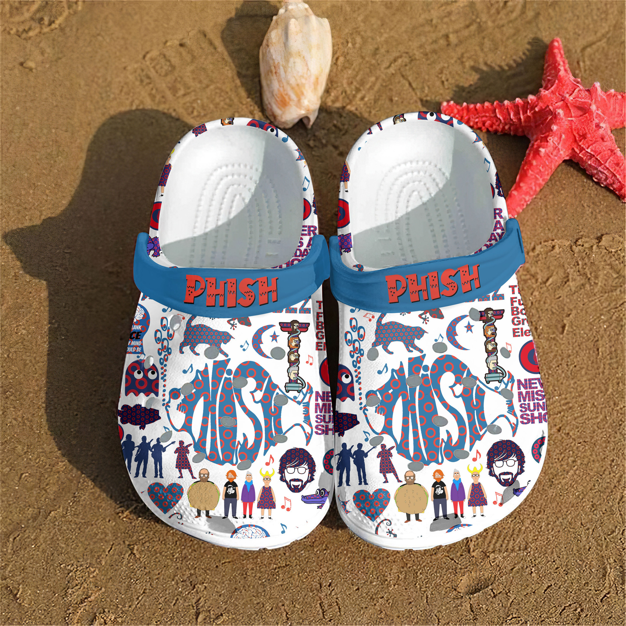 Phish Music Crocs Crocband Clogs Shoes Comfortable For Men Women and Kids