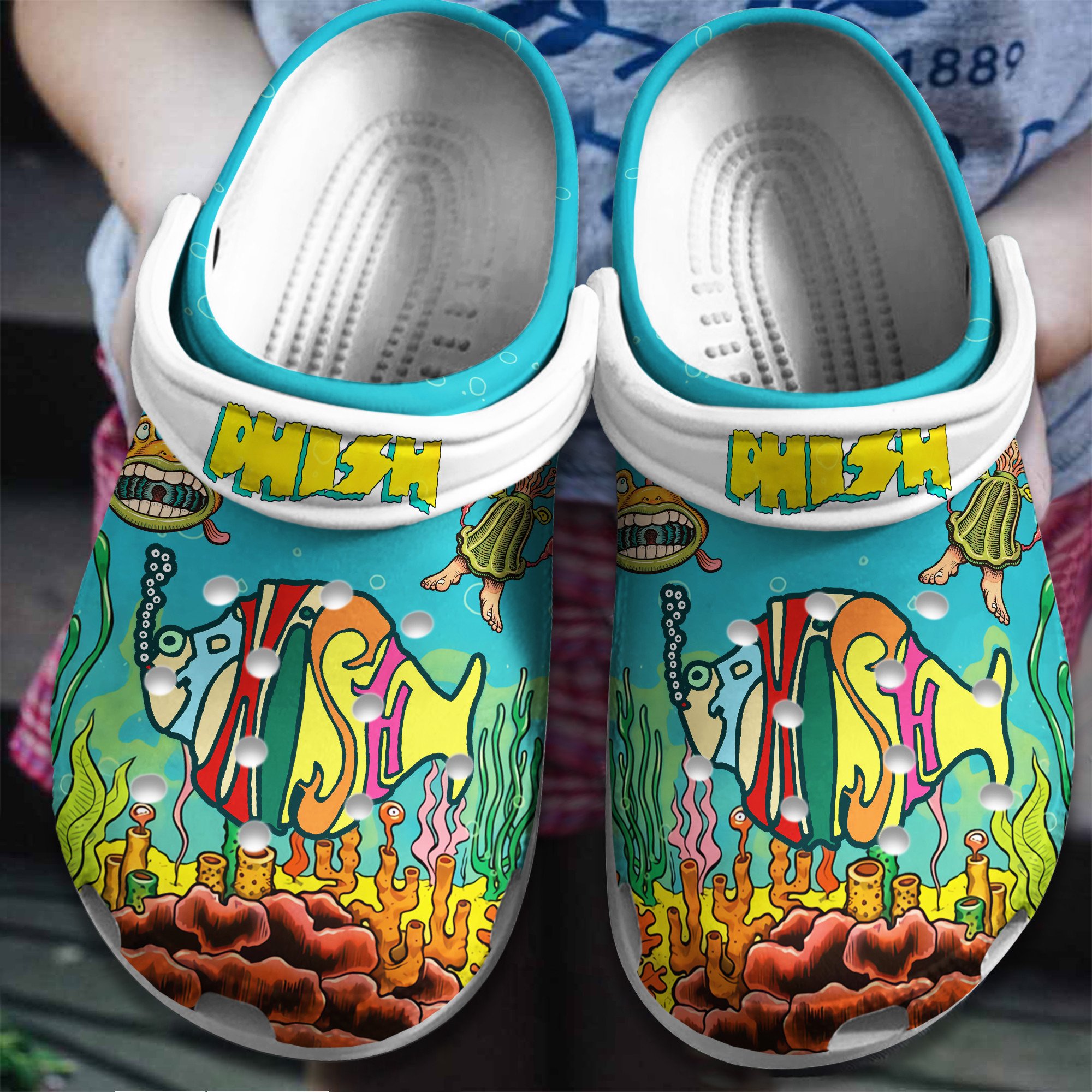 Phish Music Crocs Crocband Clogs Shoes Comfortable For Men Women and Kids