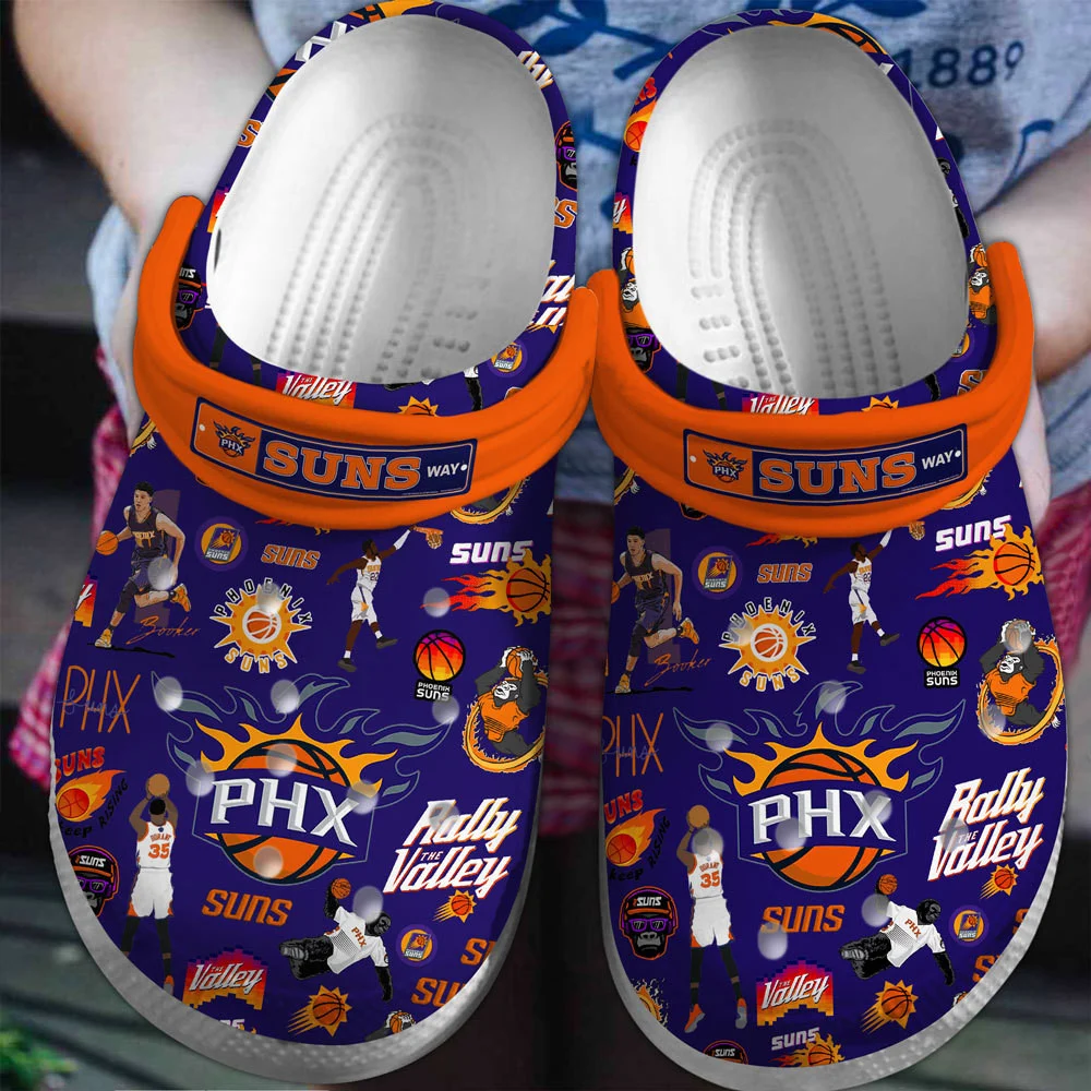Phoenix Suns Basketball team NBA Sport Crocs Clogs Crocband Shoes Comfortable For Men Women and Kids