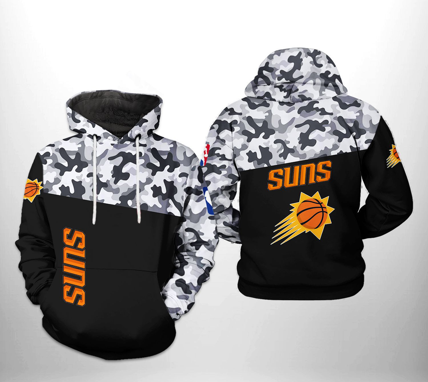 Phoenix Suns NBA Camo Veteran Team 3D All Over Print Hoodie, Zip Hoodie
