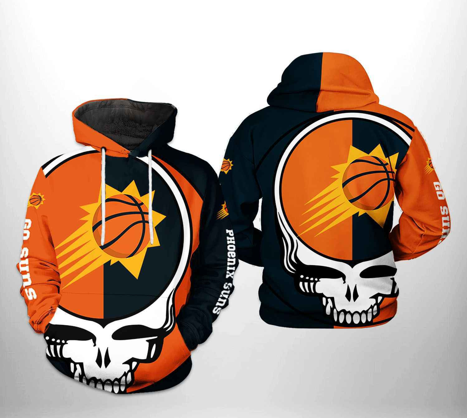 Phoenix Suns NBA Grateful Dead 3D All Over Print Hoodie, Zip Hoodie