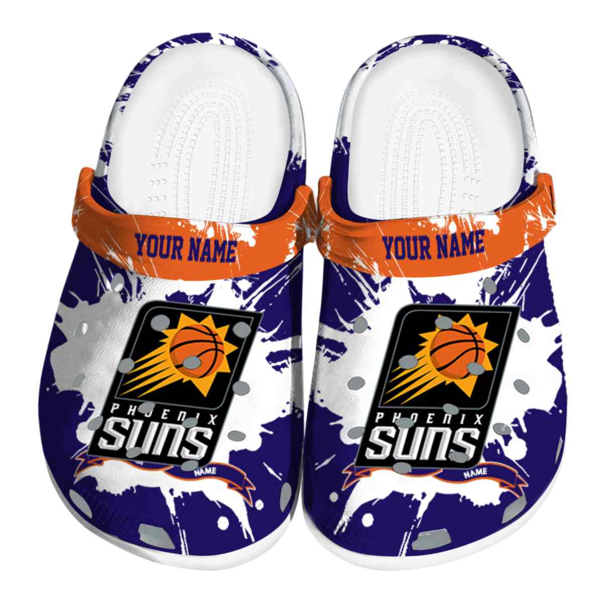 Phoenix Suns NBA Sport Crocs Crocband Clogs Shoes Comfortable For Men Women and Kids