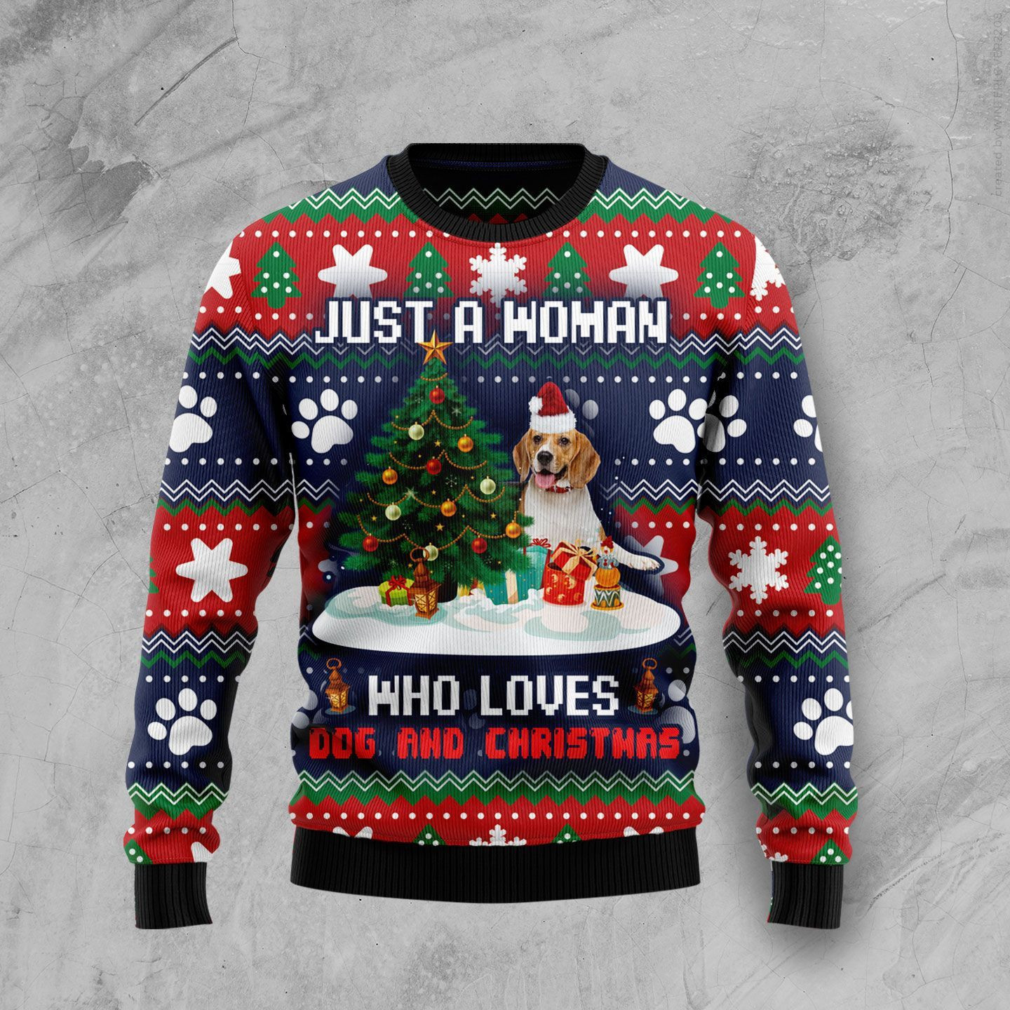 Photo Dog Ugly Christmas Sweater Adult 3D Funny Matching for family