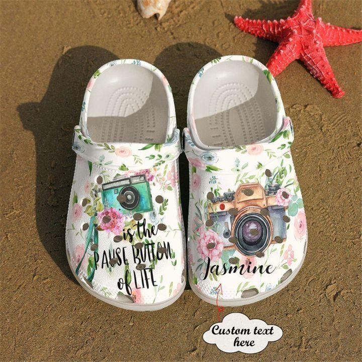 Photograph Personalized The Pause Button Of Life Classic Clogs Shoes
