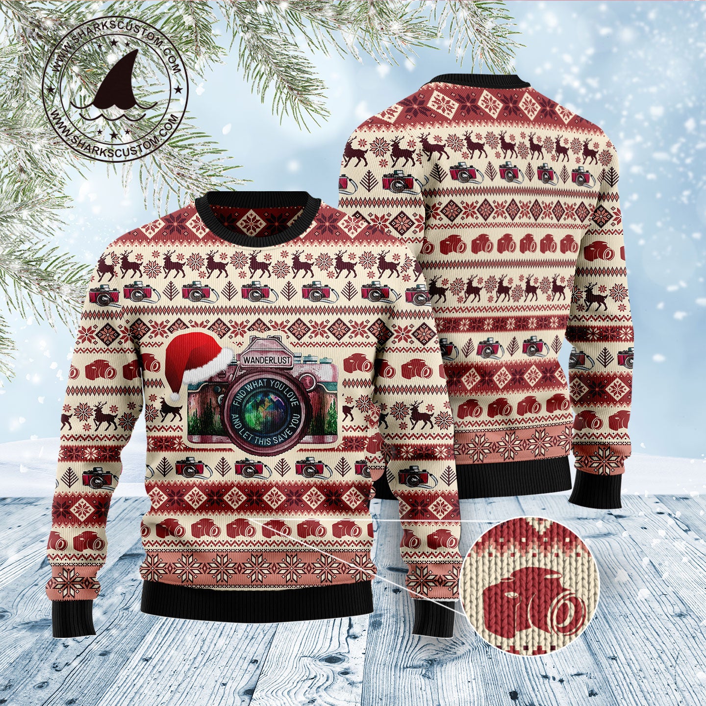 Photograph Save You Ugly Christmas Sweater - Image 3