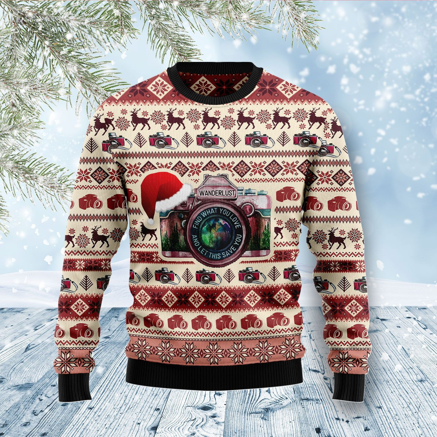 Photograph Save You Ugly Christmas Sweater Adult 3D Funny Matching for family