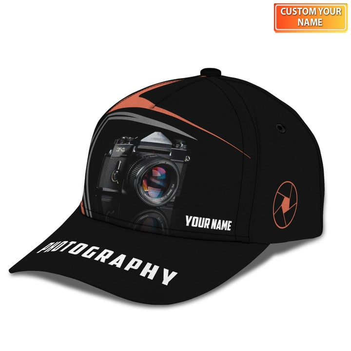 Photographer Cap Personalized Name 3D Photography, Videography Cap Trucker Hats Custom Hats Gifts For Men & Women