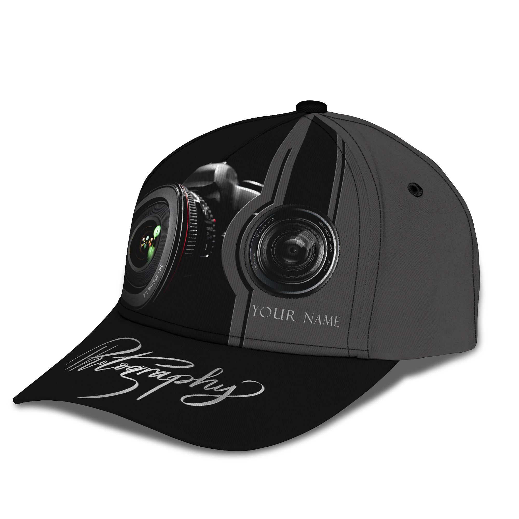 Photographer Personalized Name 3D Classic Cap Trucker Hats Custom Hats Gifts For Men & Women