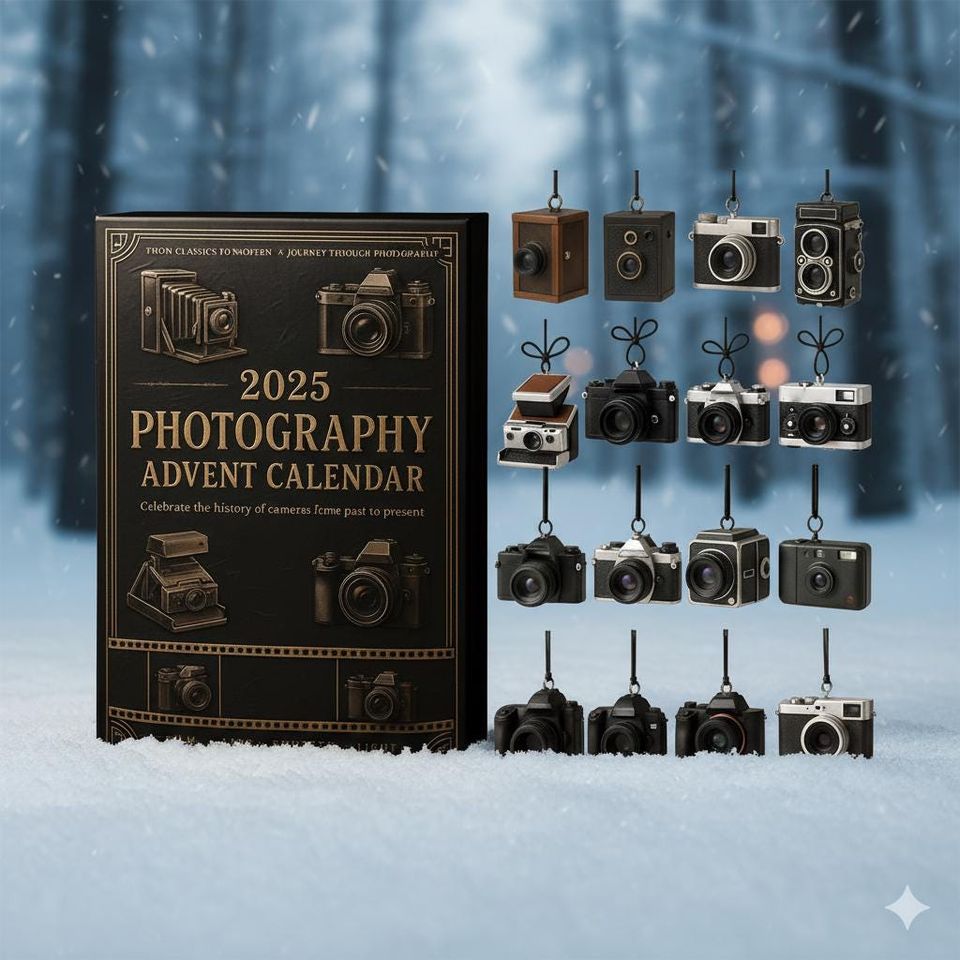 Photography Christmas Ornament Set 2025, Acrylic Camera Collection, Creative Gift for Artists & Photo Fans