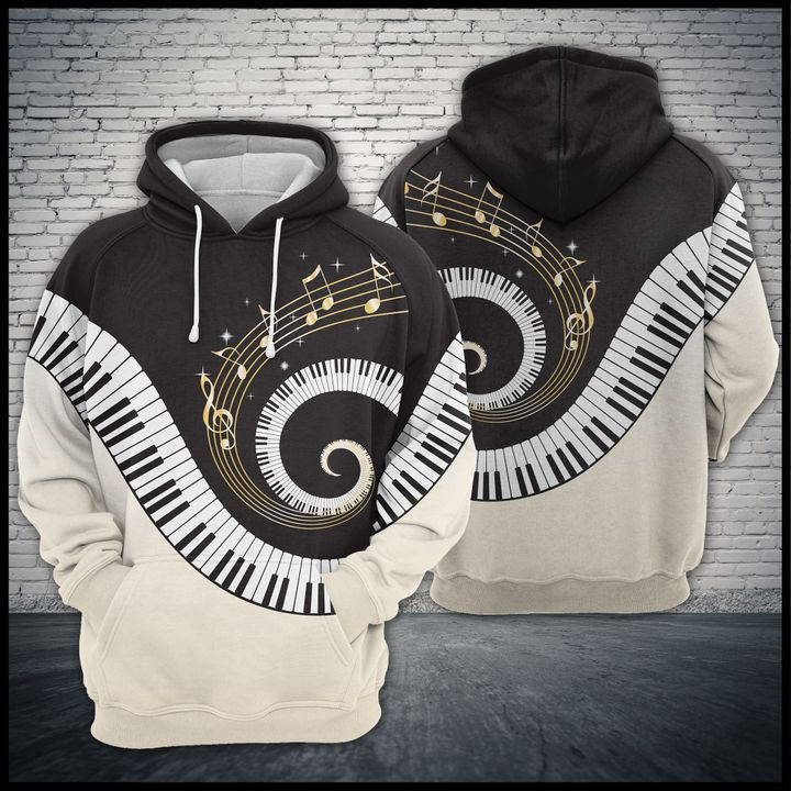 Piano 3D All Over Print Hoodie, Zip Hoodie