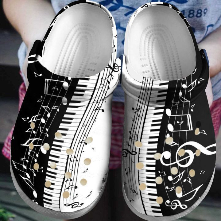 Piano And Music Classic Clogs Shoes