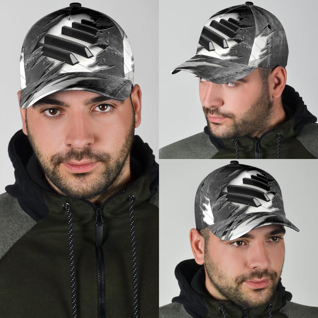Piano Classic Cap, Gift for Music Lovers, Piano Lovers Trucker Hats Custom Hats Gifts For Men & Women