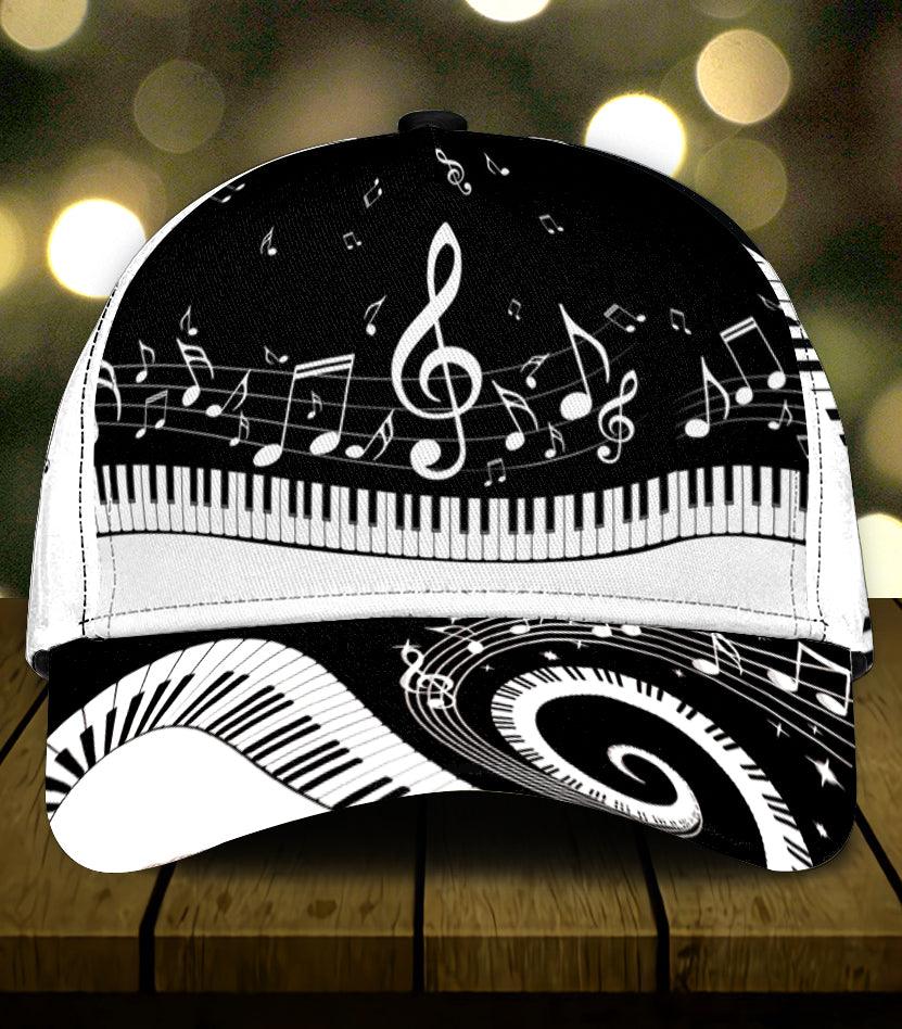 Piano Classic Cap, Gift for Music Lovers, Piano Lovers Trucker Hats Custom Hats Gifts For Men & Women