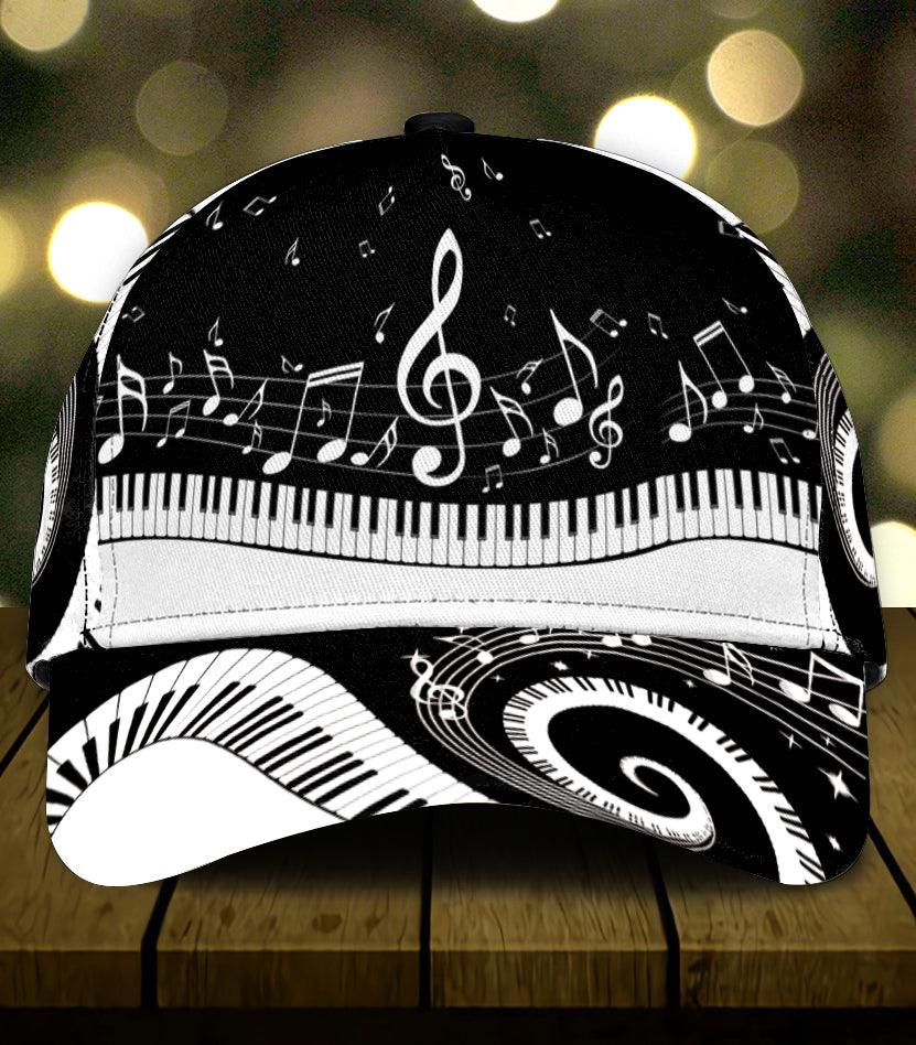 Piano Classic Cap, Gift for Music Lovers, Piano Lovers Trucker Hats Custom Hats Gifts For Men & Women
