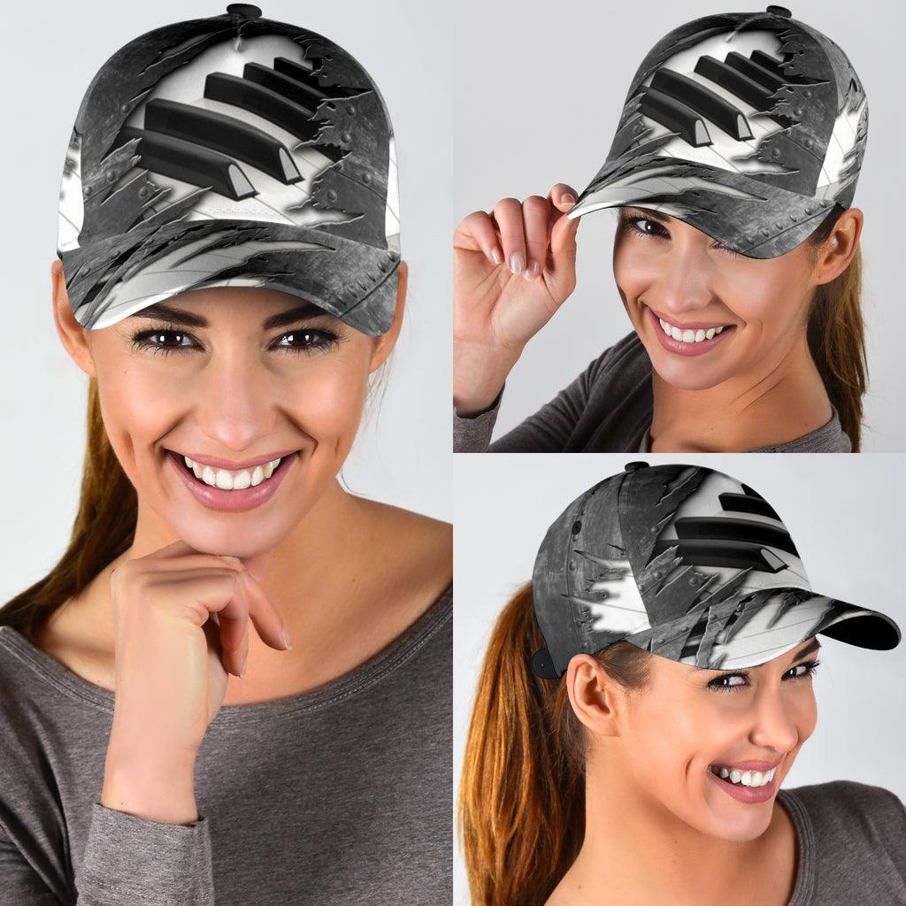 Piano Classic Cap, Gift for Music Lovers, Piano Lovers Trucker Hats Custom Hats Gifts For Men & Women