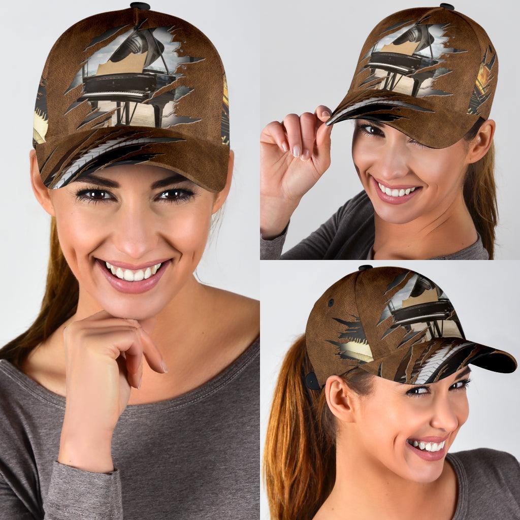 Piano Classic Cap, Gift for Music Lovers, Piano Lovers Trucker Hats Custom Hats Gifts For Men & Women