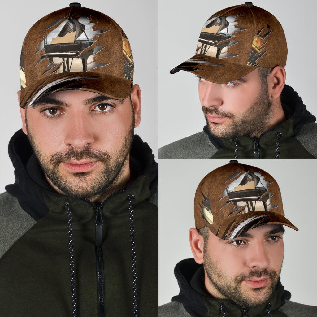 Piano Classic Cap, Gift for Music Lovers, Piano Lovers Trucker Hats Custom Hats Gifts For Men & Women