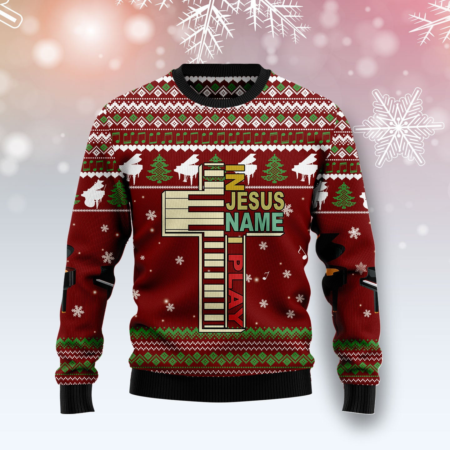 Piano Play Ugly Christmas Sweater