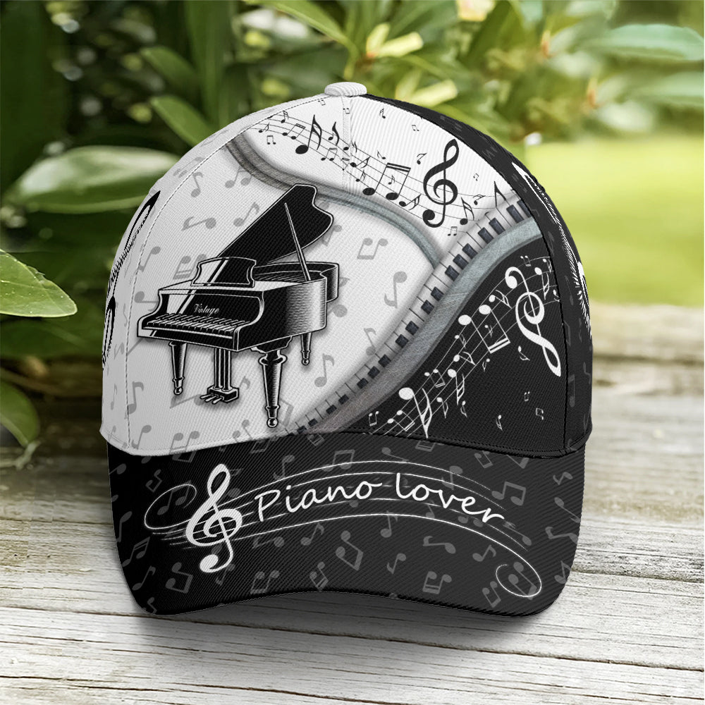 Piano Rhythm And Note Baseball Cap Trucker Hats Custom Hats Gifts For Men & Women