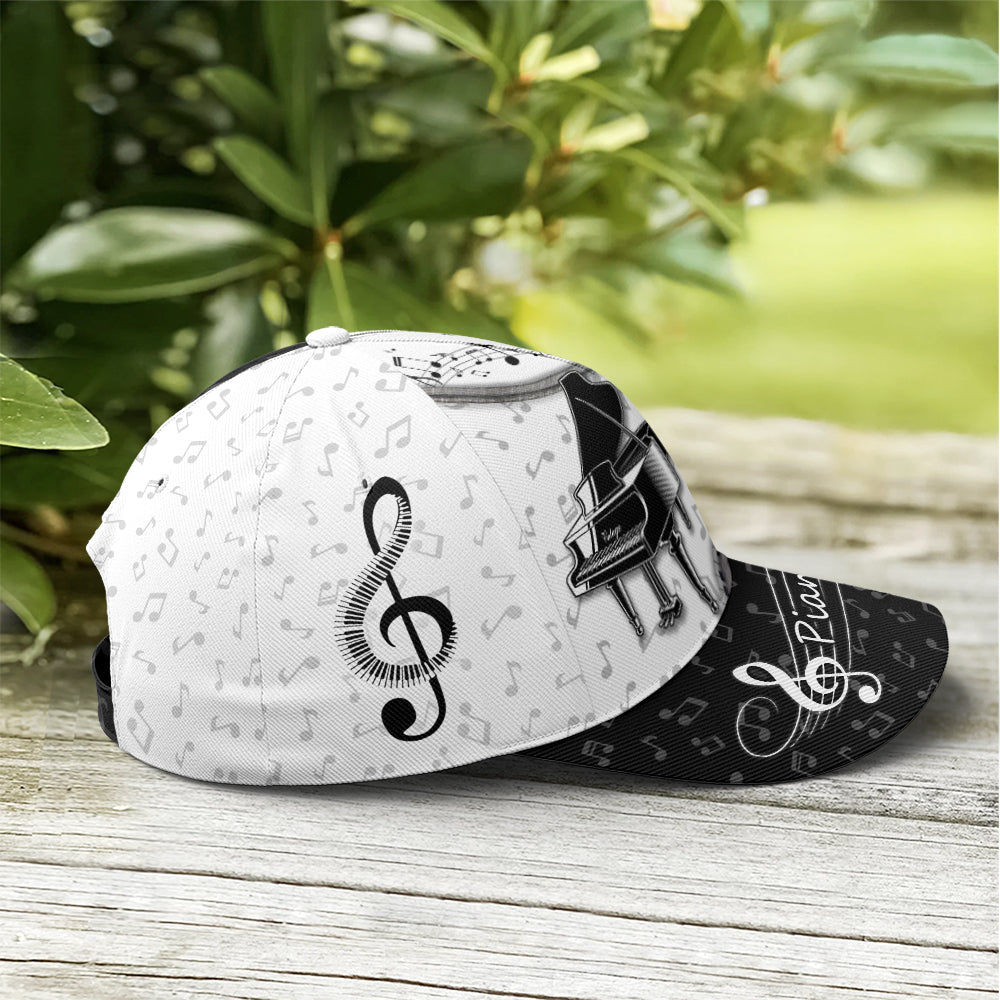 Piano Rhythm And Note Baseball Cap Trucker Hats Custom Hats Gifts For Men & Women