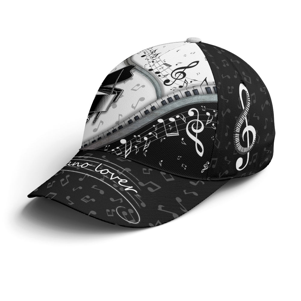 Piano Rhythm And Note Baseball Cap Trucker Hats Custom Hats Gifts For Men & Women