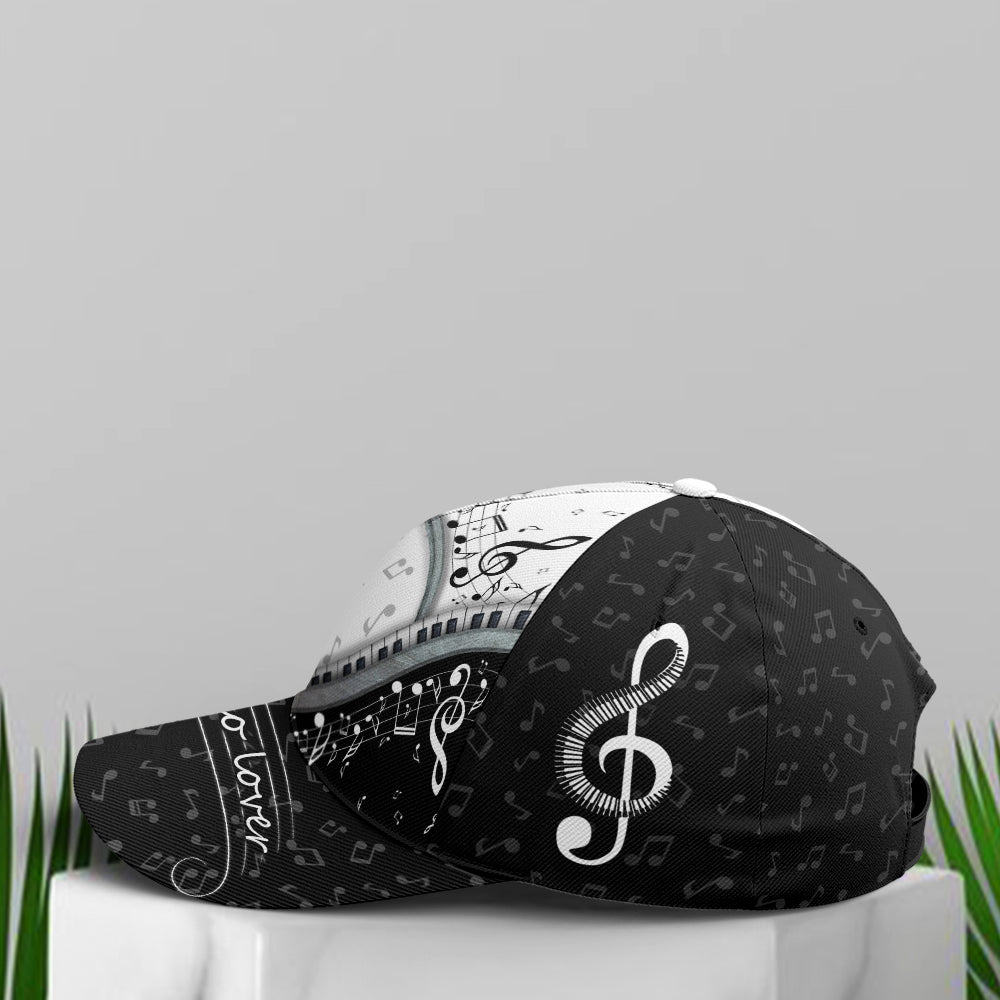 Piano Rhythm And Note Baseball Cap Trucker Hats Custom Hats Gifts For Men & Women