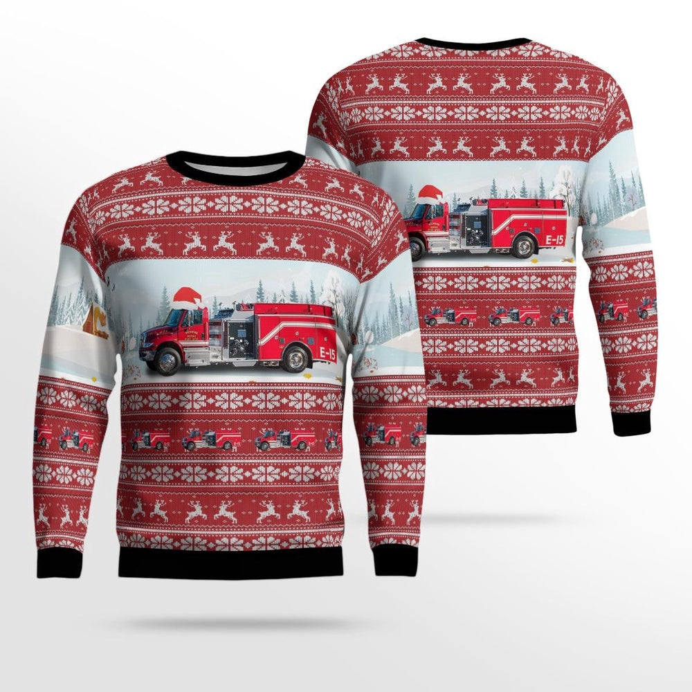 Pickens South Carolina Pickens Rural Fire District AOP Ugly Sweater Unisex Christmas Gift
